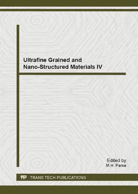 Parsa |  Ultrafine Grained and Nano-Structured Materials IV | eBook | Sack Fachmedien