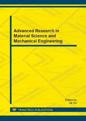 Rui |  Advanced Research in Material Science and Mechanical Engineering | eBook | Sack Fachmedien