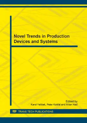 Velíšek / VelíSek / Koštál |  Novel Trends in Production Devices and Systems | eBook | Sack Fachmedien