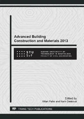 Palko / Deáková |  Advanced Building Construction and Materials 2013 | eBook | Sack Fachmedien