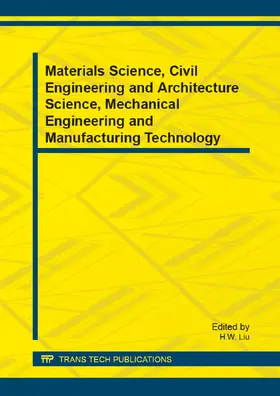 Liu |  Materials Science, Civil Engineering and Architecture Science, Mechanical Engineering and Manufacturing Technology | eBook | Sack Fachmedien