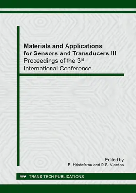 Hristoforou / Vlachos |  Materials and Applications for Sensors and Transducers III | eBook | Sack Fachmedien