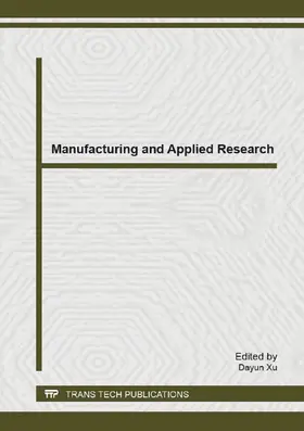 Xu |  Manufacturing and Applied Research | eBook | Sack Fachmedien