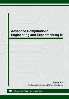 Öchsner / Altenbach |  Advanced Computational Engineering and Experimenting III | eBook | Sack Fachmedien