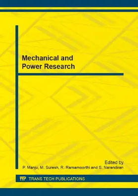 Manju / Suresh / Ramamoorthi |  Mechanical and Power Research | eBook | Sack Fachmedien