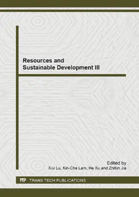 Lu / Lam / Xu |  Resources and Sustainable Development III | eBook | Sack Fachmedien