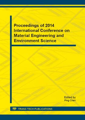 Chen |  Proceedings of 2014 International Conference on Material Engineering and Environment Science | eBook | Sack Fachmedien