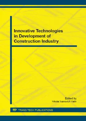 Vatin |  Innovative Technologies in Development of Construction Industry | eBook | Sack Fachmedien