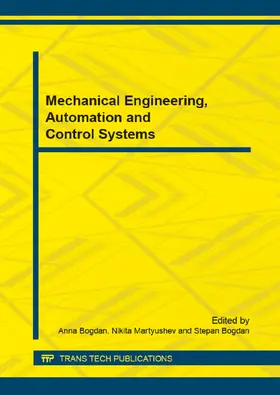 Bogdan / Martyushev |  Mechanical Engineering, Automation and Control Systems | eBook | Sack Fachmedien