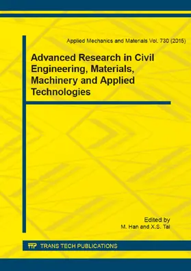 Han / Tai |  Advanced Research in Civil Engineering, Materials, Machinery and Applied Technologies | eBook | Sack Fachmedien