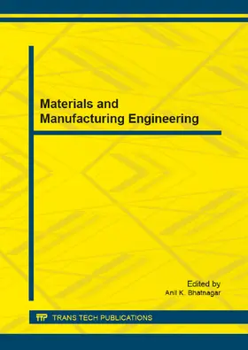 Bhatnagar |  Materials and Manufacturing Engineering | eBook | Sack Fachmedien