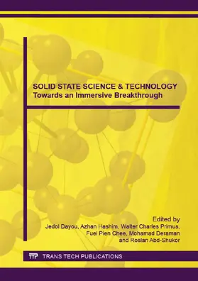 Dayou / Hashim / Primus |  SOLID STATE SCIENCE & TECHNOLOGY Towards an Immersive Breakthrough | eBook | Sack Fachmedien