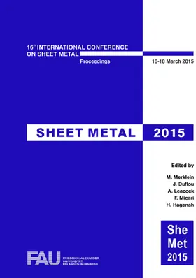 Merklein / Duflou / Leacock |  Sheet Metal 2015 | eBook | Sack Fachmedien