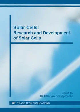 Kolisnychenko |  Solar Cells: Research and Development of Solar Cells | eBook | Sack Fachmedien