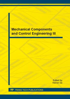 Ge |  Mechanical Components and Control Engineering III | Buch |  Sack Fachmedien