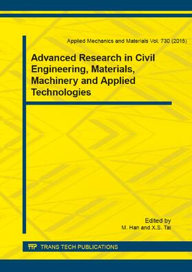 Han / Tai |  Advanced Research in Civil Engineering, Materials, Machinery and Applied Technologies | Buch |  Sack Fachmedien