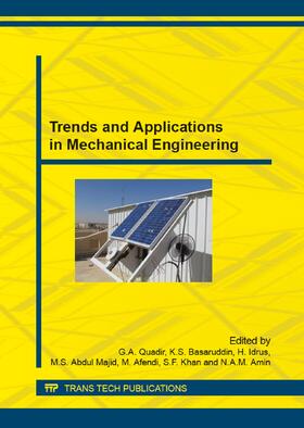 Quadir / Basaruddin / Idrus |  Trends and Applications in Mechanical Engineering | Buch |  Sack Fachmedien