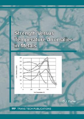 Fisher |  Strength Versus Temperature Anomalies in Metals | Buch |  Sack Fachmedien