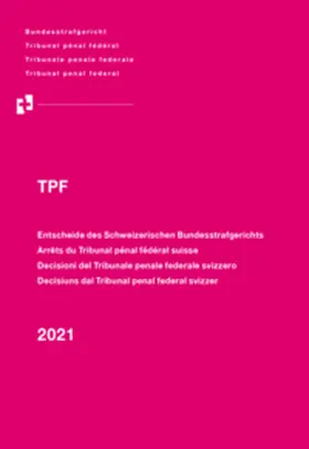 Bundesstrafgericht |  TPF 2021 | Buch |  Sack Fachmedien