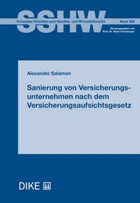 Salamon | Sanierung von Versicherungsunternehmen nach dem Versicherungsaufsichtsgesetz | Buch | 978-3-03891-726-7 | sack.de