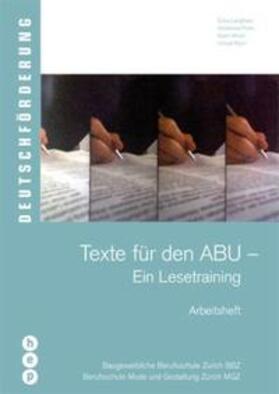 Langhans / Florin / Moser |  Texte für den ABU | Buch |  Sack Fachmedien