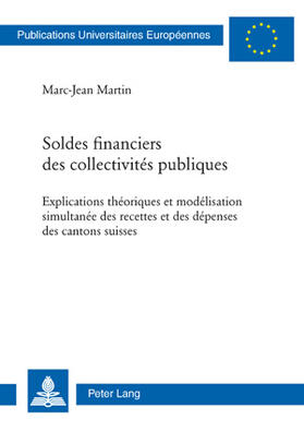 Martin |  Soldes financiers des collectivités publiques | Buch |  Sack Fachmedien