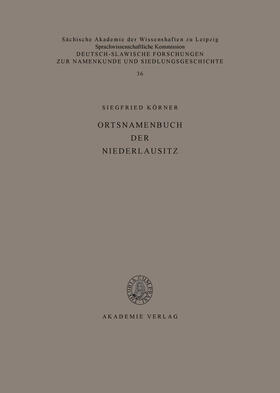 Körner |  Ortsnamenbuch der Niederlausitz | Buch |  Sack Fachmedien