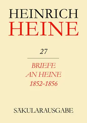 Woesler |  Briefe an Heine 1852-1856 | Buch |  Sack Fachmedien