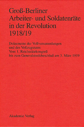Engel / Materna / Holtz |  Groß-Berliner Arbeiter- und Soldatenräte in der Revolution 1918/19 | Buch |  Sack Fachmedien