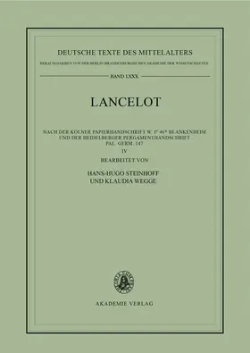 Wegge / Steinhoff |  Lancelot IV: Namen- und Figurenregister | Buch |  Sack Fachmedien