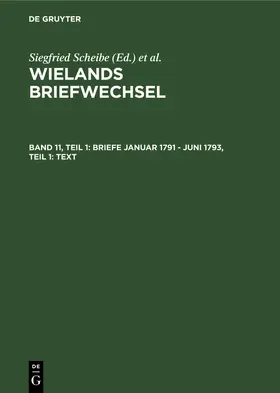 Motschmann |  Briefe Januar 1791 - Juni 1793, Teil 1: Text | Buch |  Sack Fachmedien