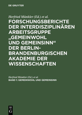 Bluhm / Münkler |  Gemeinwohl und Gemeinsinn | Buch |  Sack Fachmedien