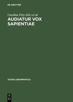 Sternefeld / Féry |  Audiatur Vox Sapientiae | Buch |  Sack Fachmedien