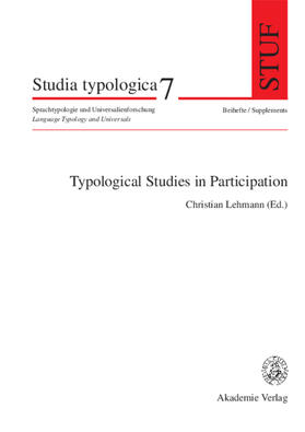 Lehmann |  Typological Studies in Participation | Buch |  Sack Fachmedien