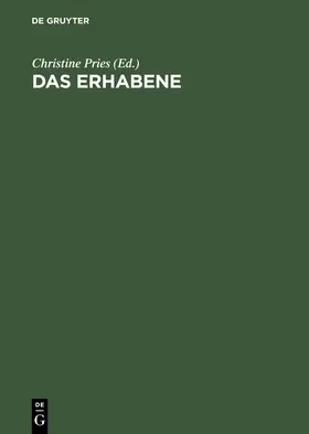 Pries | Das Erhabene | Buch | 978-3-05-003959-6 | sack.de