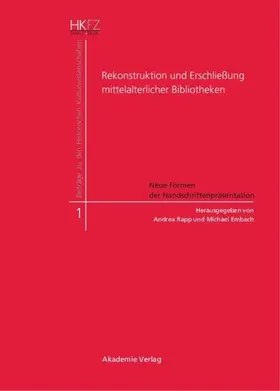 Rapp / Embach |  Rekonstruktion und Erschließung mittelalterlicher Bibliotheken | eBook | Sack Fachmedien