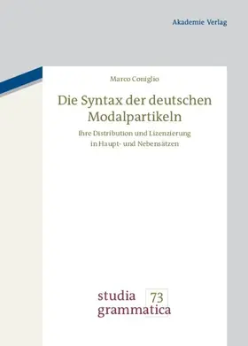 Coniglio |  Die Syntax der deutschen Modalpartikeln | eBook | Sack Fachmedien