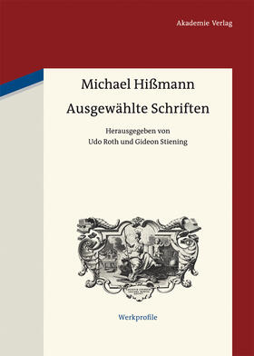 Hißmann / Stiening / Roth |  Ausgewählte Schriften | Buch |  Sack Fachmedien