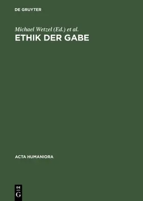 Wetzel / Rabaté |  Ethik der Gabe | eBook | Sack Fachmedien