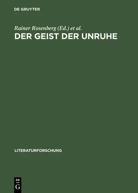 Rosenberg / Münz-Koenen / Boden |  Der Geist der Unruhe | eBook | Sack Fachmedien