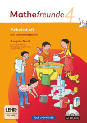 Elsner / Wallis / Fiedler |  Mathefreunde 4. Schuljahr. Arbeitsheft mit CD-ROM und Lernstandsseiten. Ausgabe Nord | Buch |  Sack Fachmedien