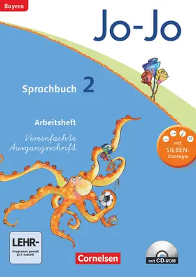 Lechner |  Jo-Jo Sprachbuch - Grundschule Bayern. 2. Jahrgangsstufe - Arbeitsheft in Vereinfachter Ausgangsschrift mit CD-ROM | Buch |  Sack Fachmedien