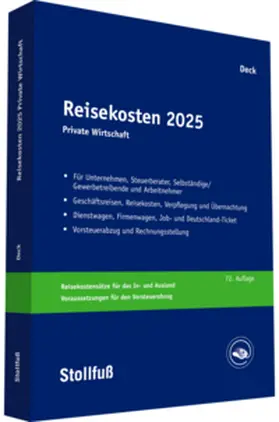 Deck | Reisekosten 2025 | Buch | 978-3-08-311025-5 | sack.de