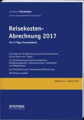  Reisekosten-Abrechnungen 2017, für 1-7 Tage, Formularblock | Buch |  Sack Fachmedien