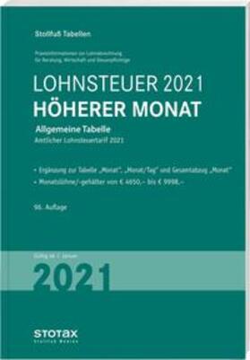  Tabelle, Lohnsteuer 2021 Höherer Monat | Buch |  Sack Fachmedien