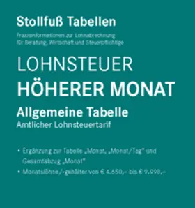  Tabelle, Lohnsteuer 2025 Höherer Monat | Buch |  Sack Fachmedien