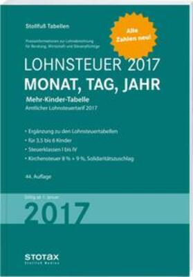  Tabelle, Lohnsteuer 2017 Mehr-Kinder-Tabelle | Buch |  Sack Fachmedien