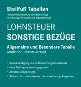  Tabelle, Lohnsteuer 2024 Sonstige Bezüge Sonderausgabe Dezember | Buch |  Sack Fachmedien