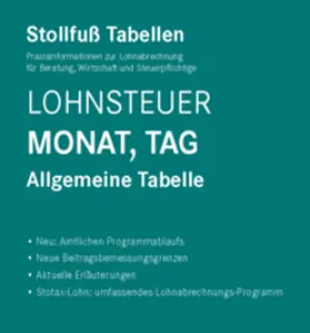  Tabelle, Lohnsteuer 2024 Monat, Tag Sonderausgabe Dezember | Buch |  Sack Fachmedien