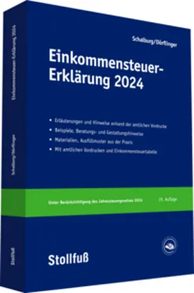 Schalburg / Dörflinger | Einkommensteuer-Erklärung 2024 | Buch | 978-3-08-363724-0 | sack.de